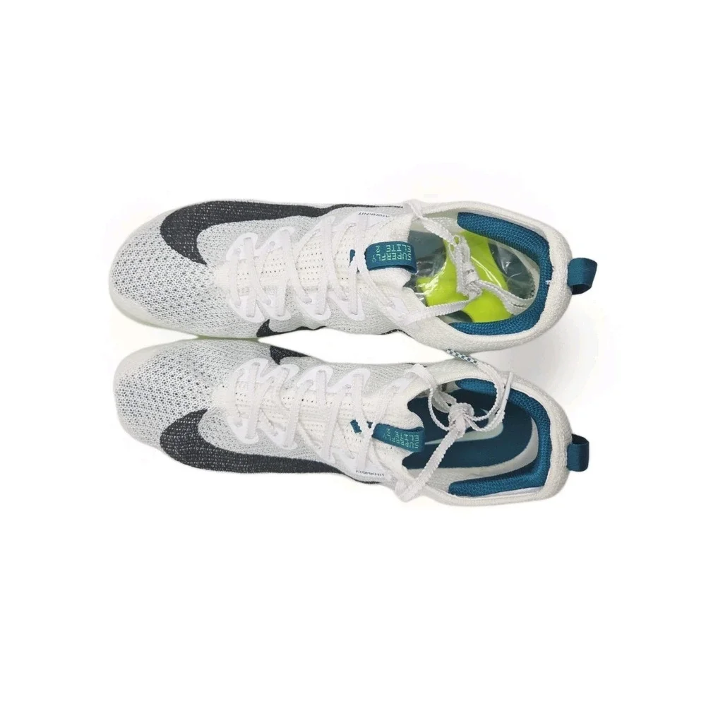 Nike Zoom Superfly Elite 2 Flyknit White/Green Track Spikes Men's 9.5 FZ9662-100